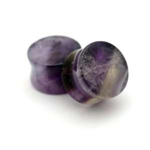 Amethyst Stone Plugs   0g   8mm   Sold As a Pair Jewelry