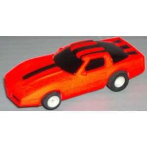   Tyco   84 Corvette neon color Body (or/bk) (Slot Cars) Toys & Games