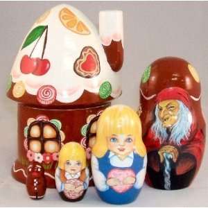   and Gretel Gingerbread Russian Wood Nesting Doll