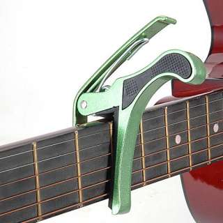 NEW Acoustic Electric Guitar Green Clamp Trigger Capo  