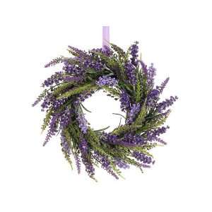  12 Lavender Twig Wreath W/Ribbon Two Tone Lavender (Pack 