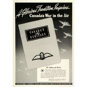  1942 Ad Canada RCAF Royal Canadian Air Force Logo 