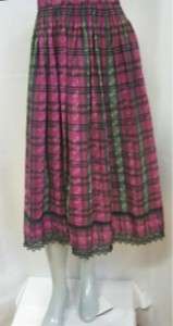 Vintage Handmade Plum Austrian Tyrol Dirndl Skirt  