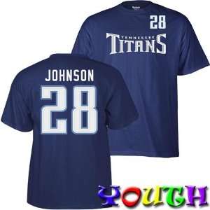  Tennessee Titans Chris Johnson Youth Name & Number T Shirt 