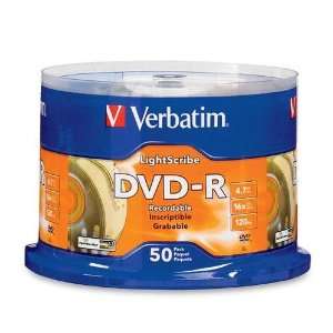  New   Verbatim LightScribe 16x DVD R Media   Q07069 Electronics