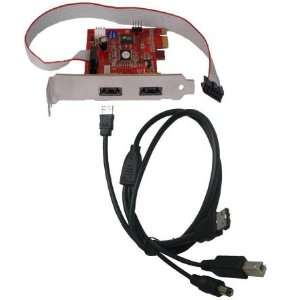   Usb Interface Pci E Card With 9 Pin USB Cable Driver Disc Electronics
