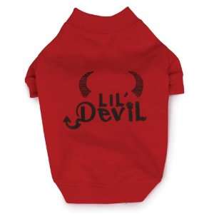   Zoey Polyester/Cotton Lil Devil Dog Tee, Medium, Red