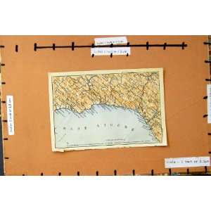  MAP 1930 ITALY GENOVA SESTRI SAVONA LOANO MARE LIGURE 