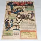 1957 BUILD YOUR OWN CANNON toy soldiers artillery ad