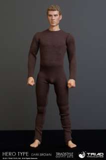 Triad 1/6 HERO TYPE MALE DARK BROWN spandex body suit  