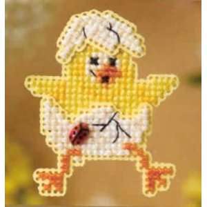  Spring Chick Spring Bouquet Pin Kit (cross stitch & beads 
