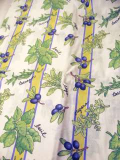 60 x 84 Olives & Herbs Cloth Fabric Tablecloth   NEW    