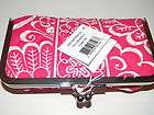 VERA BRADLEY TWIRLY BIRDS PINK KISS AND MAKE UP COSMETIC CASE NWT NEW 