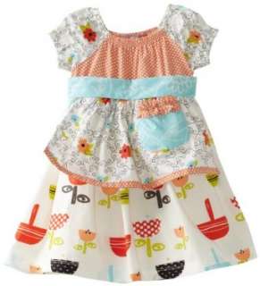  Jelly The Pug Baby Girls Infant Opal Peasant Apron Dress 