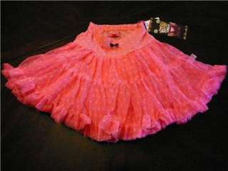 NWT Mim Pi Pink Tulle Petti Skirt Dots Tulle 8 128  