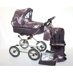 Roan Babystyle Prestige Classic Pram Stroller 2 in 1 with Bassinet and 