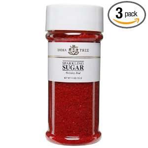 India Tree Sugar, Holiday Red, 7.5 Ounce (Pack of 3)  