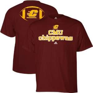   Michigan Chippewas Backfield T Shirt   Maroon