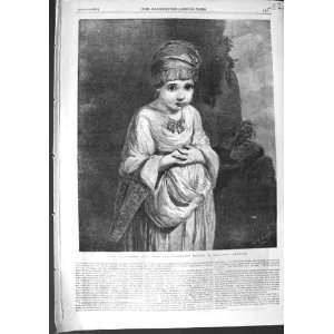  1856 JOSHUA REYNOLDS FINE ART LITTLE STRAWBERRY GIRL