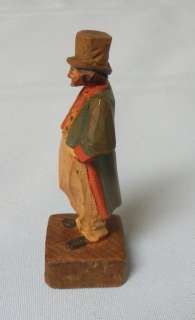 Antique ANRI carved wood Miniature Artful Dodger Man sculpture 