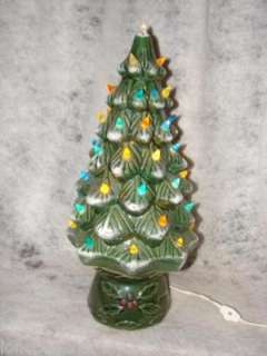 BEAUTIFUL VINTAGE CERAMIC ARTIFICIAL LIGHTED CHRISTMAS TREE