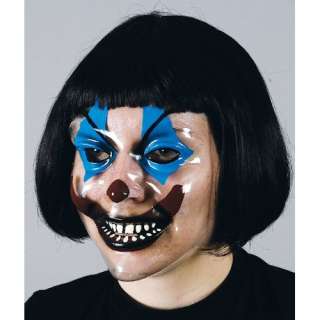  Circus Clown Faces Costume Mask Female Blue Eye/Brown Nose 