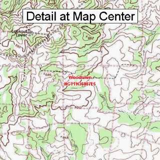 USGS Topographic Quadrangle Map   Woodlawn, Tennessee (Folded 