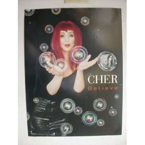  Cher Promo Poster Believe Bubbles & Velvet Everything 