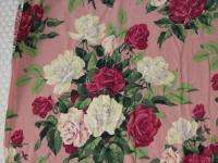 5YDS Marthas Vineyard Roses Vintage Barkcloth Era Polished Cotton 
