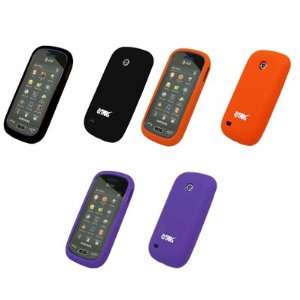  EMPIRE 3 Pack of Silicone Skin Cover Cases (Black, Orange 