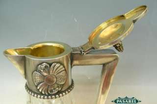 Russian Silver Crystal Claret Jug Wine Decanter 1908 17  