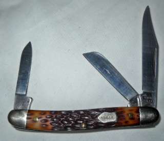 Vintage Schrade 808 USA Made 3 Blade Pocket Folding Knife Good Snap 