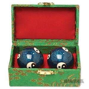  Chinese Cloisonne Balls   Yin & Yang Baoding Balls size 2 