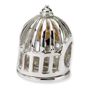  Sterling Silver & 14k Reflections Bird Cage Bead Jewelry