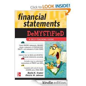 Financial Statements Demystified  A Self Teaching Guide Christie 