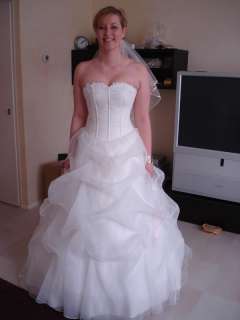 Customized White/Ivory Sweetheart Tulle fold Wedding Dresses all size 