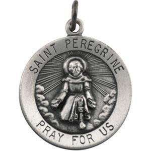  St Peregrine Medal in 14k Yellow Gold Jewelry