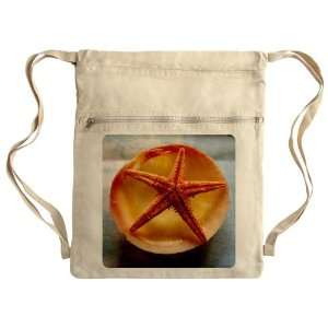  Messenger Bag Sack Pack Khaki Sea Shell and a Starfish 