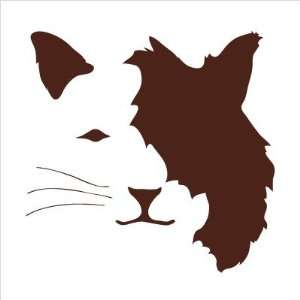   Cat Stretched Wall Art Size 18 x 18, Color Brown