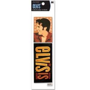  Dimensional Title Stickers Elvis Is