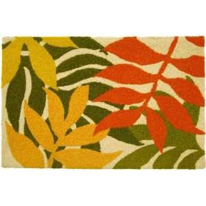  Tropical Painted Rainforest Leaves Accent Area Rug 