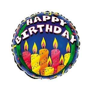   Happy Birthday with Candles 18 Mylar Balloon