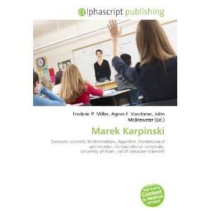  Marek Karpinski (9786134128551) Books