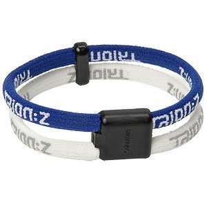 TrionZ Dual Loop Magnetic/Ion Bracelets Blue/White Small(6.3 Inch)