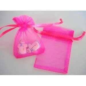   100pc Medium Size 3.5x5 Organza Bag (NO3 Hot Pink) 