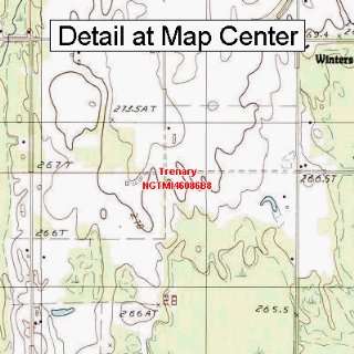   Topographic Quadrangle Map   Trenary, Michigan (Folded/Waterproof