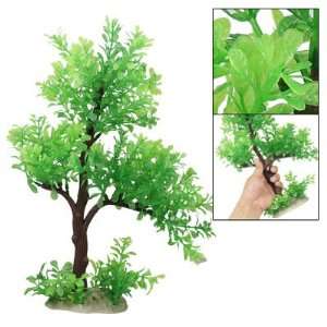  Como Hard Tree Trunk Green Leaves Plastic Plant Decoration 