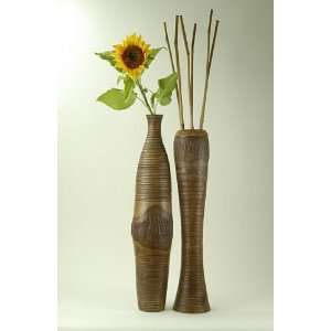  Tree Bark Vases Set