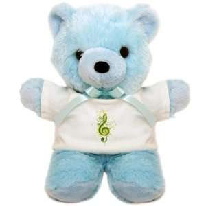  Teddy Bear Blue Green Treble Clef 