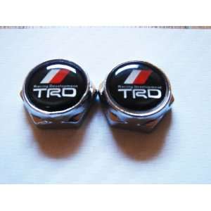 TRD Chrome Metal License Frame Bolts Fasteners Camry Celica Tundra 